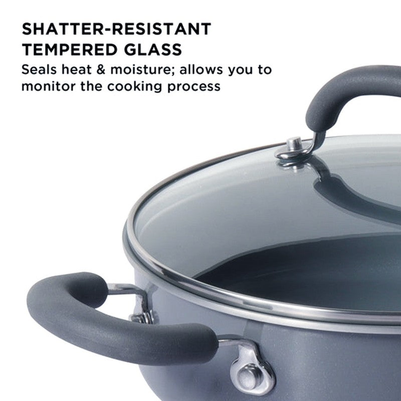 Meyer Ceramic Coated Kadhai With Lid  - 2850 mL media 11
