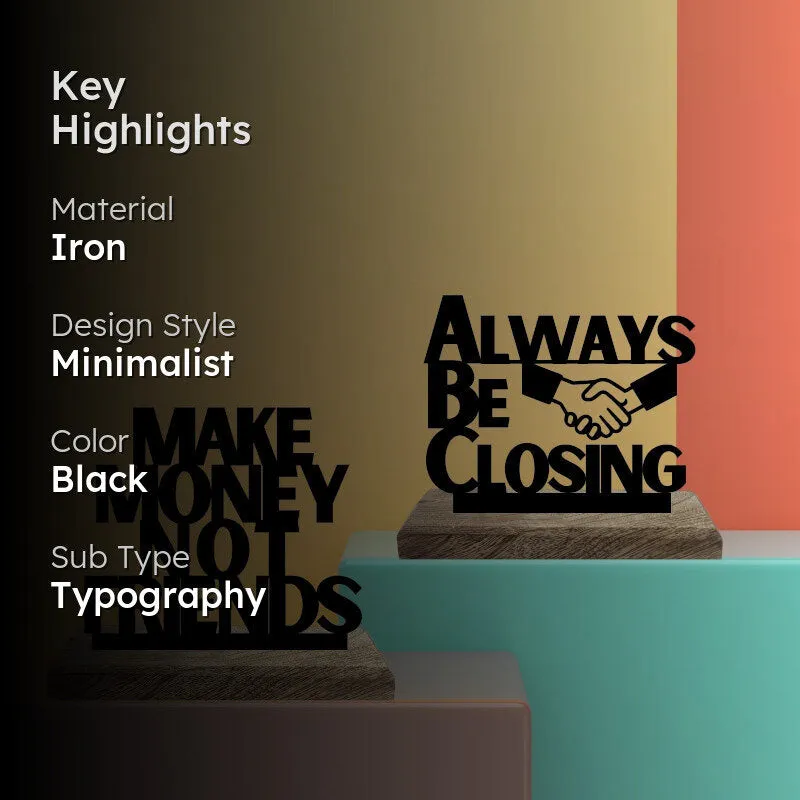 Profitable Connections Typography Showpiece - Set Of Two media 2