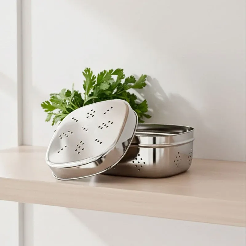Crest Silver Stainless Steel Container media 1