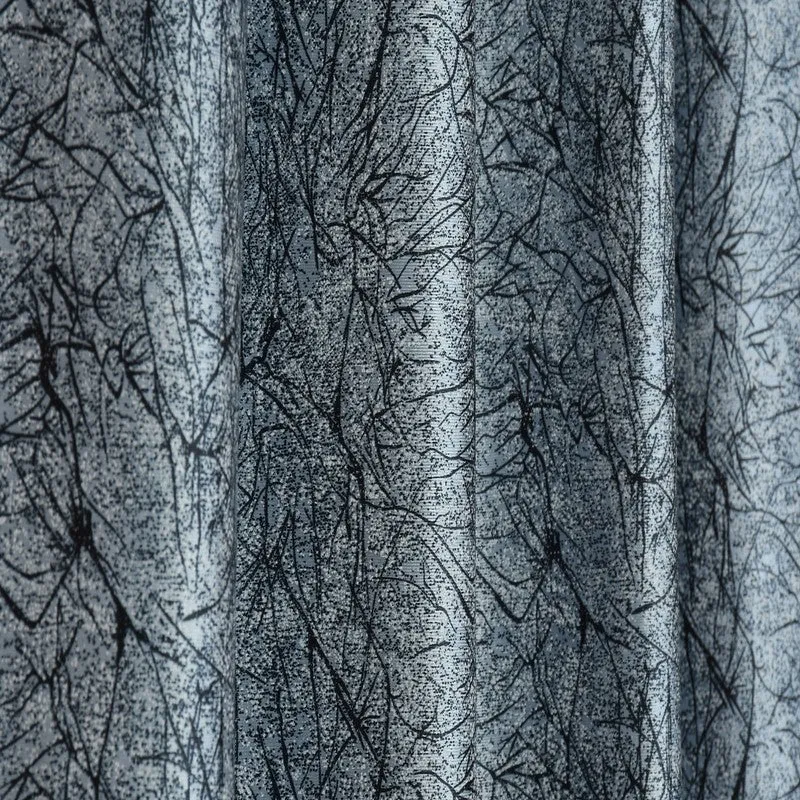 SoftFall Printed Curtains (Grey) - Set Of Two media 5