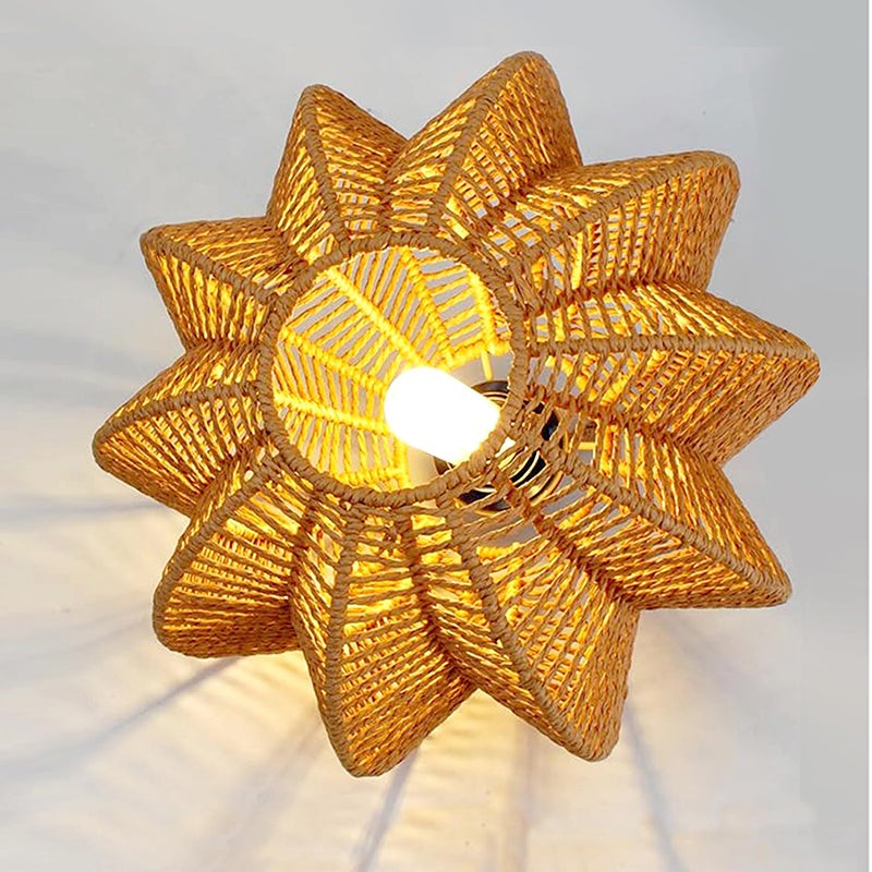 Casa Cane Raffia Round Ceiling Lamp - Beige media 5