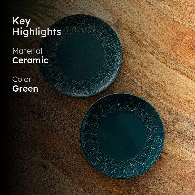 Forest Fern Ceramic Dinner Plate - Set Of Two media 2