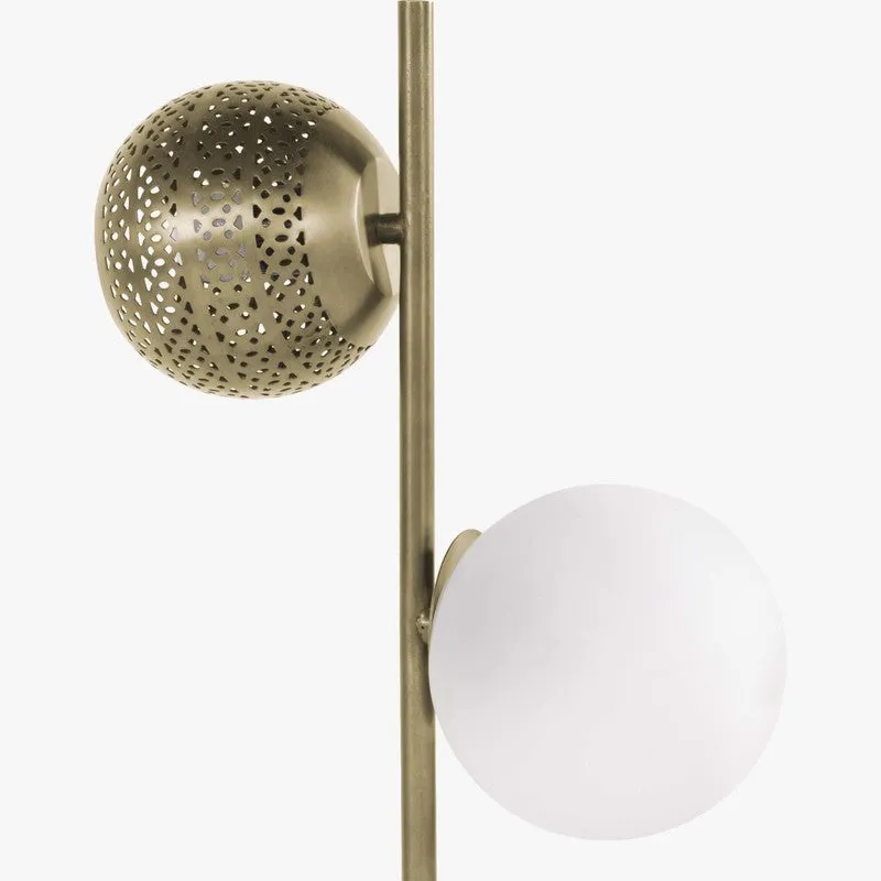 Orange Tree New Soma Gold Mild Steel Table Lamp - Metallic,White media 5