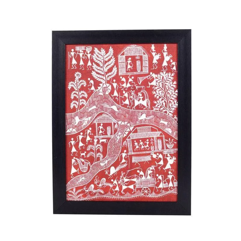 Majaa Warli Canvas Wall Art media 3