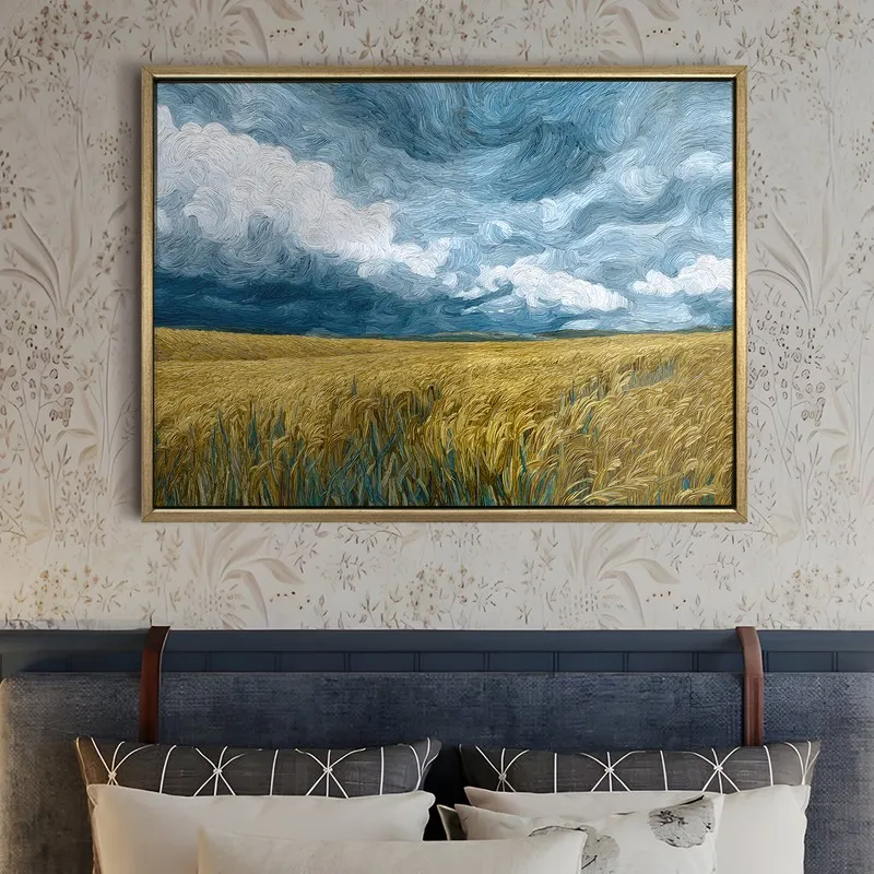 Harvest Sky Canvas Wall Painting With Frame media 5