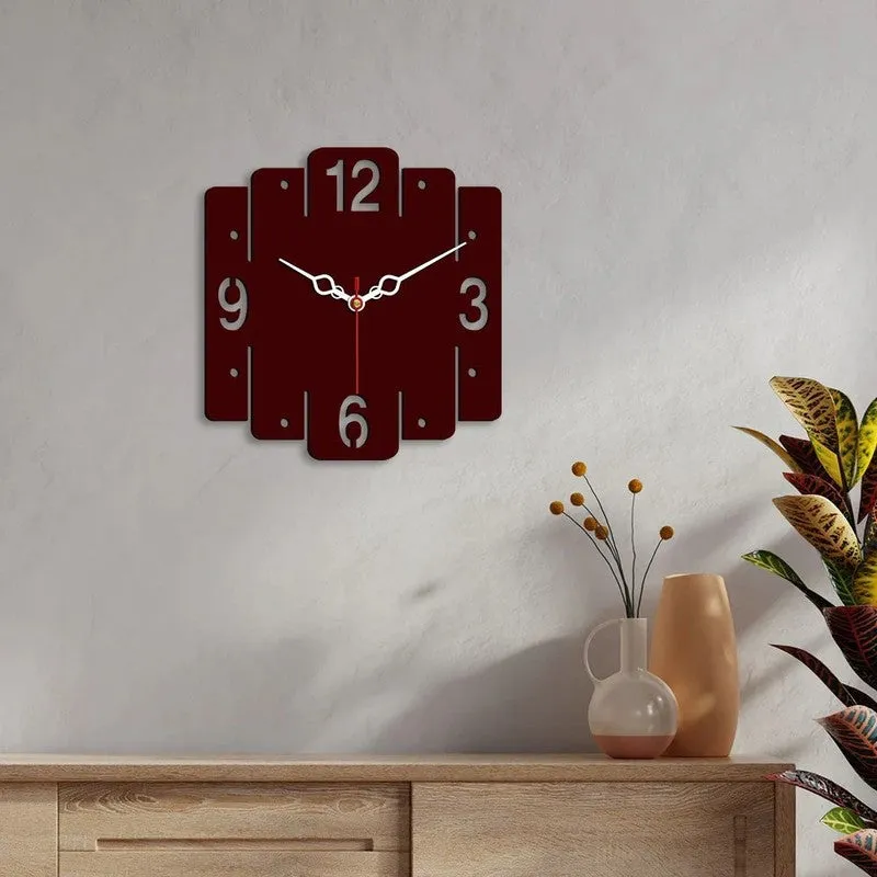 Edge Frame Wooden Wall Clock media 5