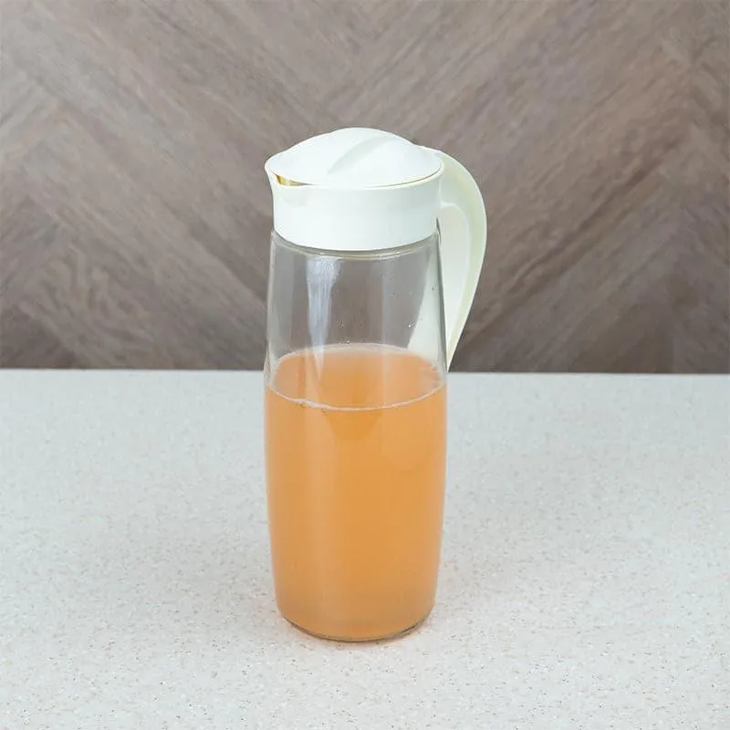 Domana Oval Transparent Jug With Lid (White) - 1600 mL media 1