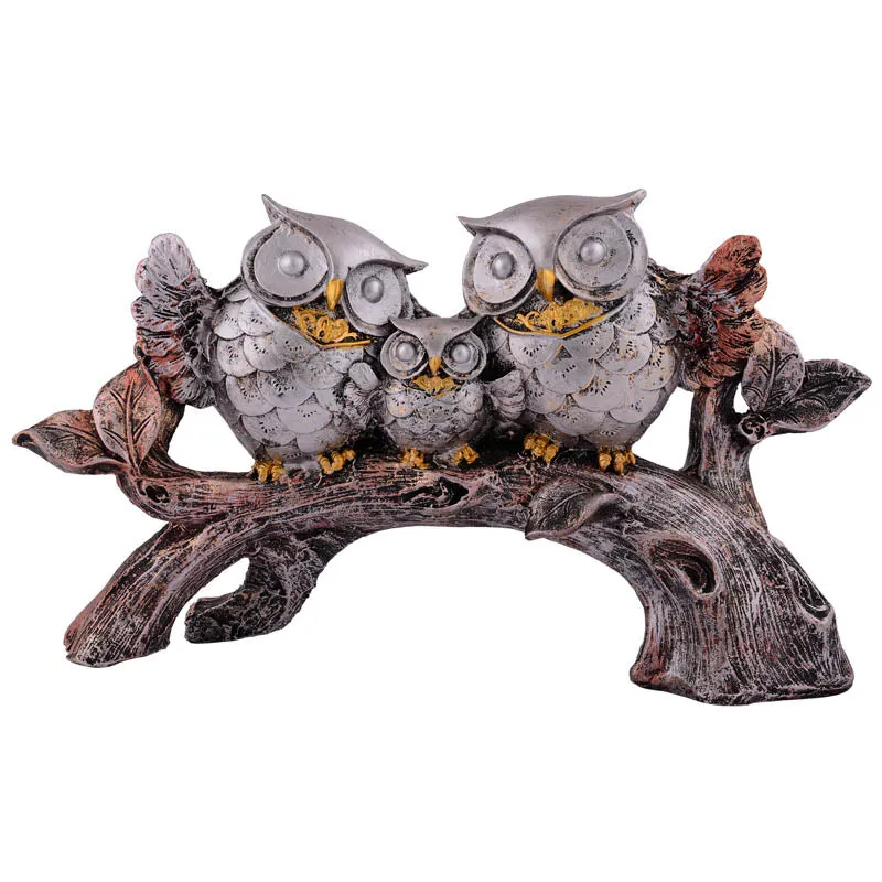 Hoot & Co. Painted Polyresin Show Piece - Silver media 3