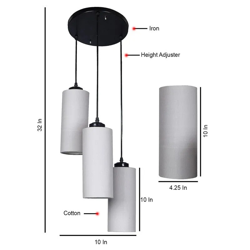 Glowspire Triple Metal Ceiling Lamp - Grey media 8