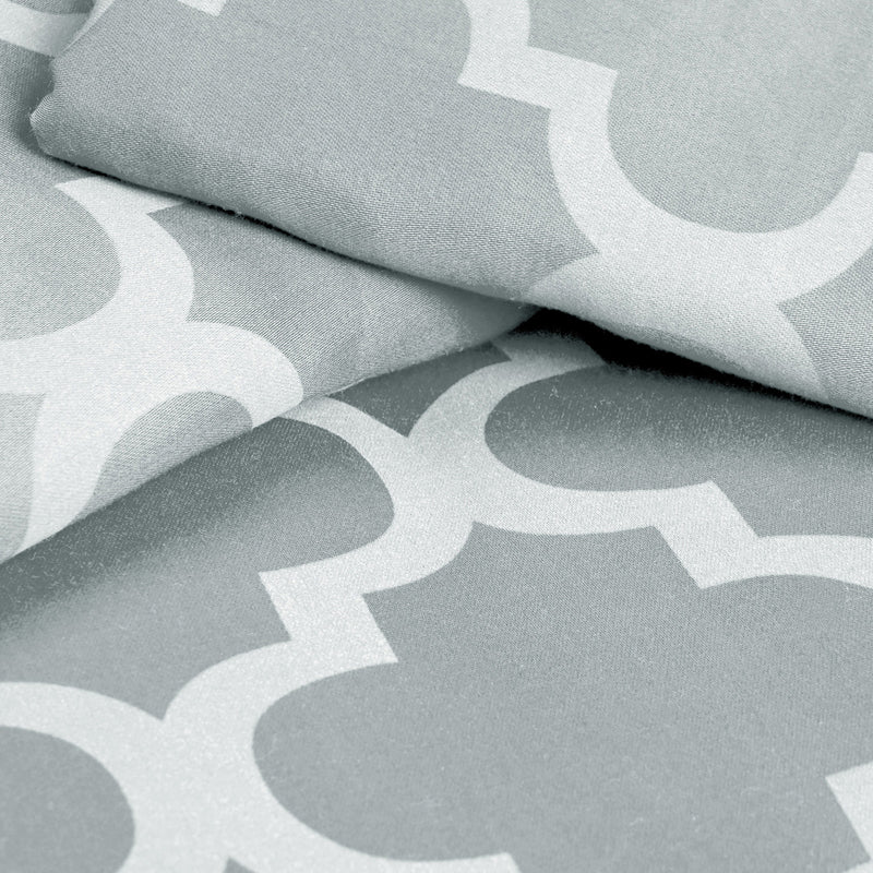 Saral Home Tangier Cotton Bedsheet (Grey) - 300 TC media 4