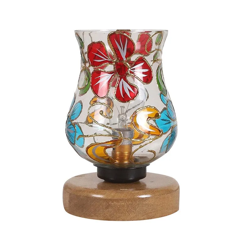 Crestaro Mosaic Glass Table Lamp With Wooden Base - Multicolor media 5