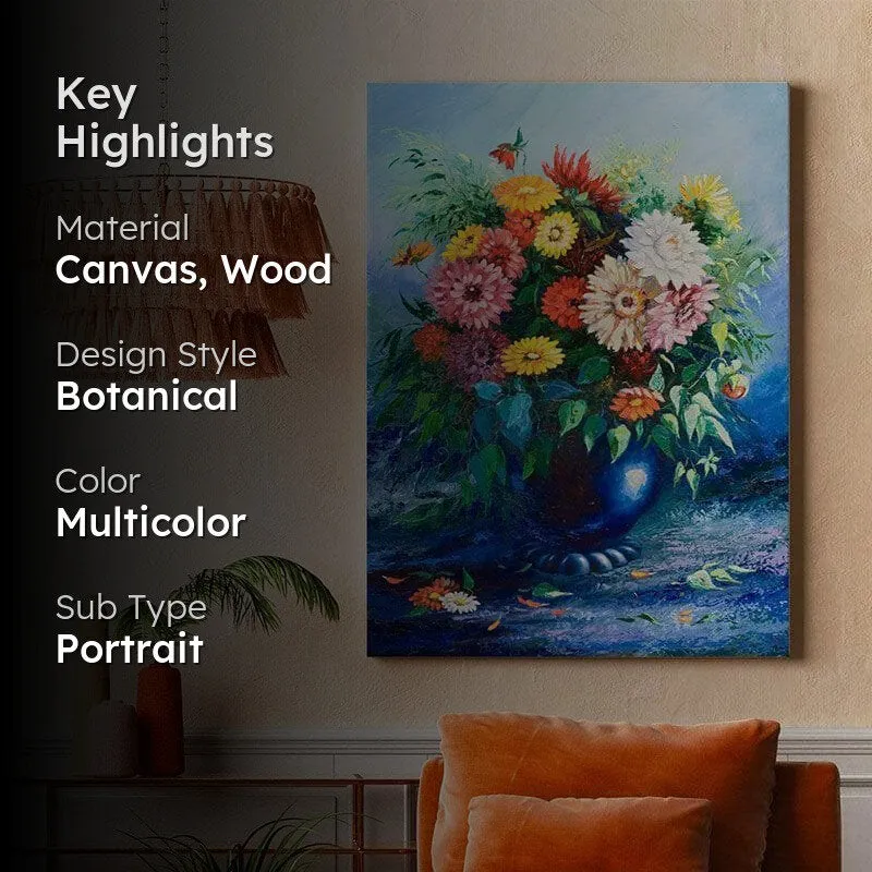Bouquet Of Wild Flowers Canvas Painting - Gallery Wrap media 2
