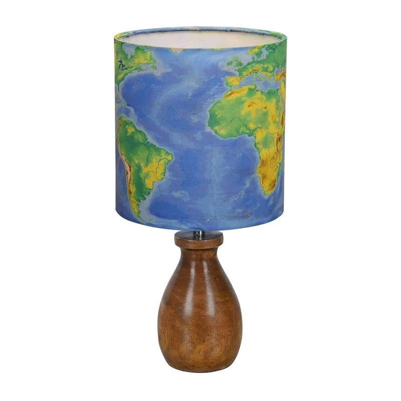 GlowCraft Modern Desk Wooden Table Lamp - Multicolor media 4