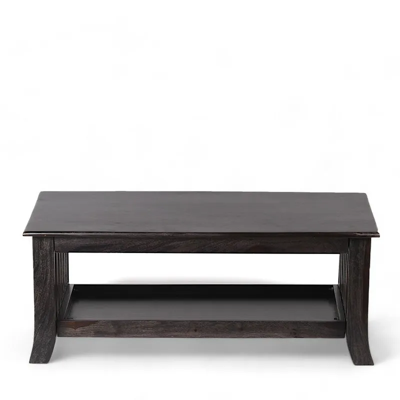 Bravon Sheesham Wooden Center Table - Black media 4