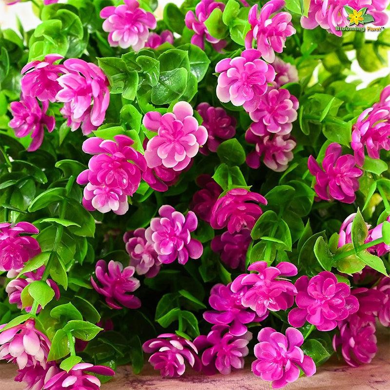 Faux Kalanchoe Artificial Flower Stick (Pink) - Set of Five media 3
