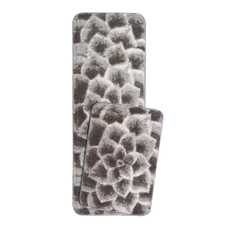 FloralHarmony Mircofiber Bath Mats - Set of Two media 3