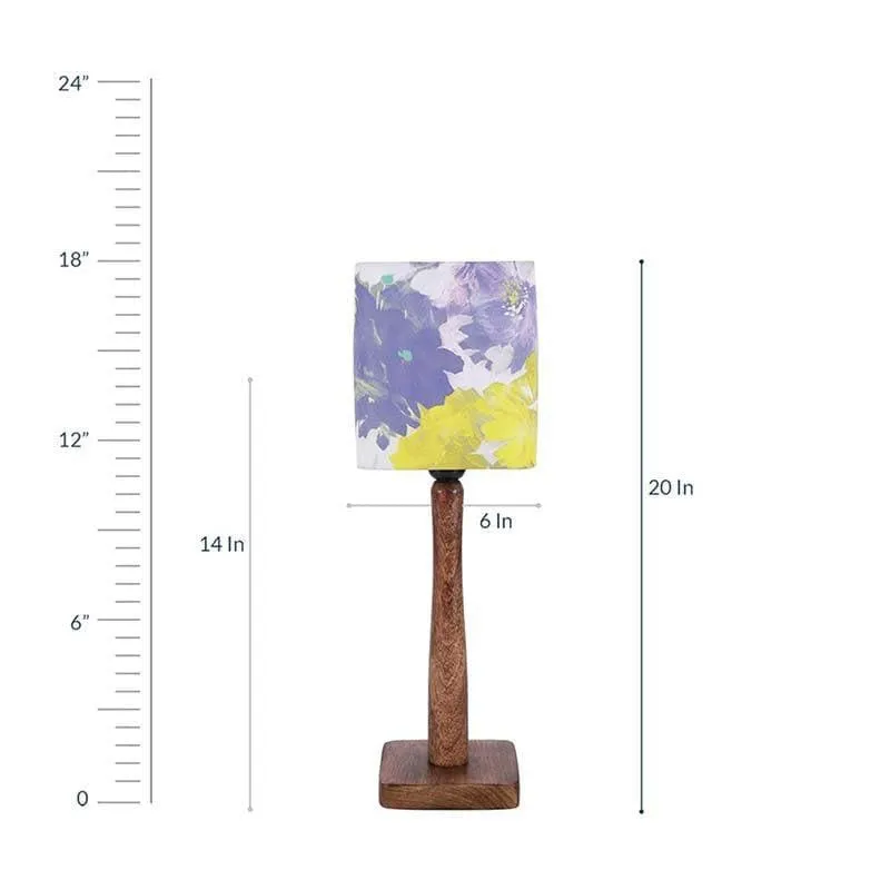 Floral Art Fabric Table Lamp - Multicolor media 5