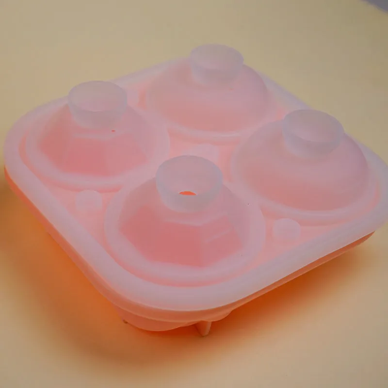 Rose Trio Silicone 4-Cube Ice Mould - Pink media 5