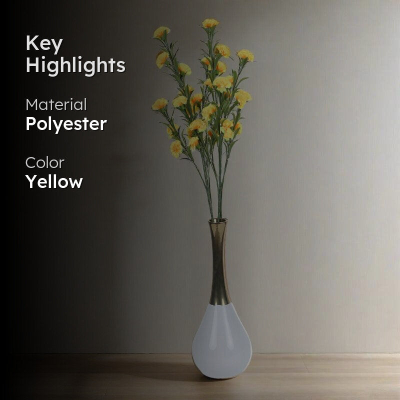 Faux Mini Chrysanthemum Bloom Bunch (Yellow) - Set Of Three media 2