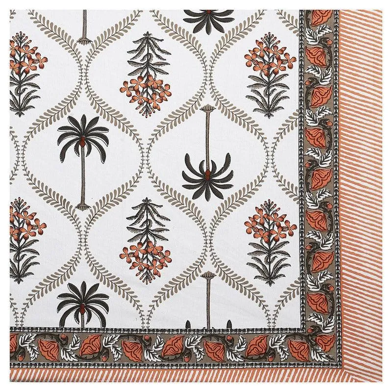 Amoda Ethnic Cotton Bedsheet (Peach) - 160 TC media 4