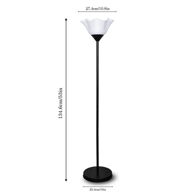 Figera Tulip Metal Floor Lamp - Black and White media 6
