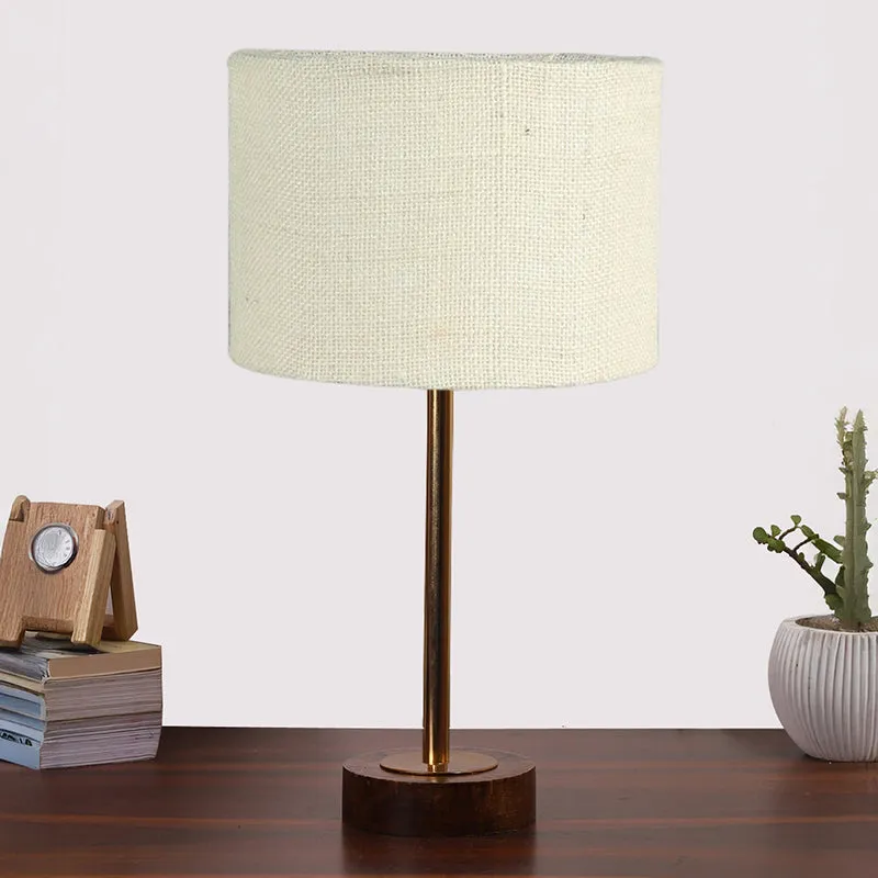 Sienna I Rodin Wooden Table Lamp - White,Gold,Brown media 3