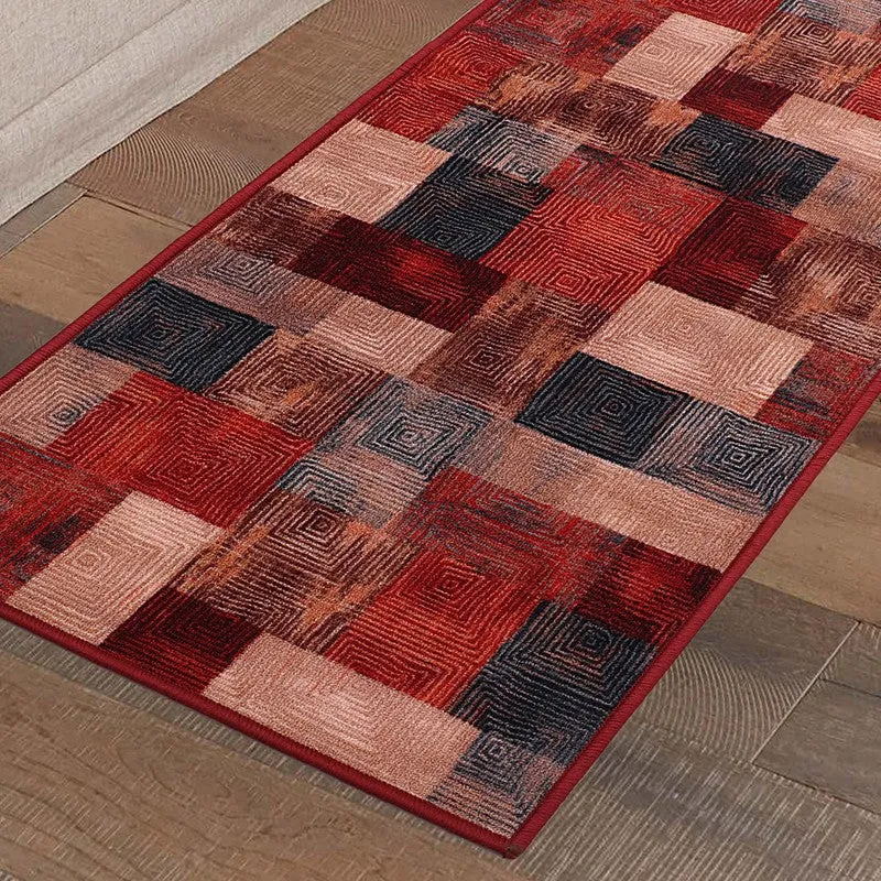 Symmetra Nylon Runner Rug - Red,Blue media 5