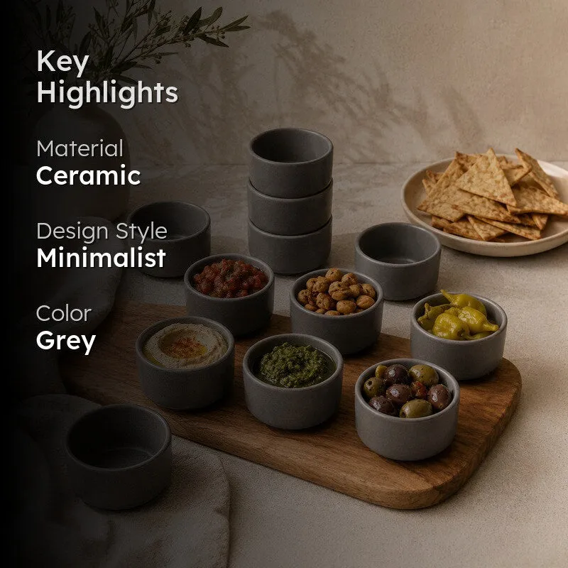 SauceServe Ceramic  Dip Bowl (50 mL Each) - Set of Twelve - 2
