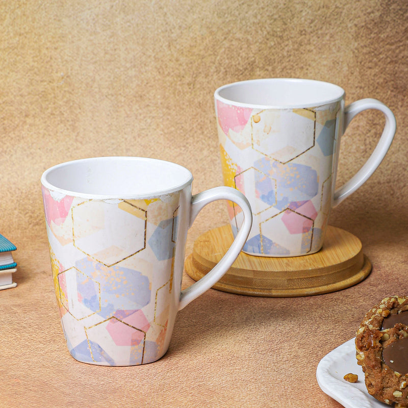 Hexaprint Melamine Coffee Mug (450 mL Each) - Set of Two - 450 ML