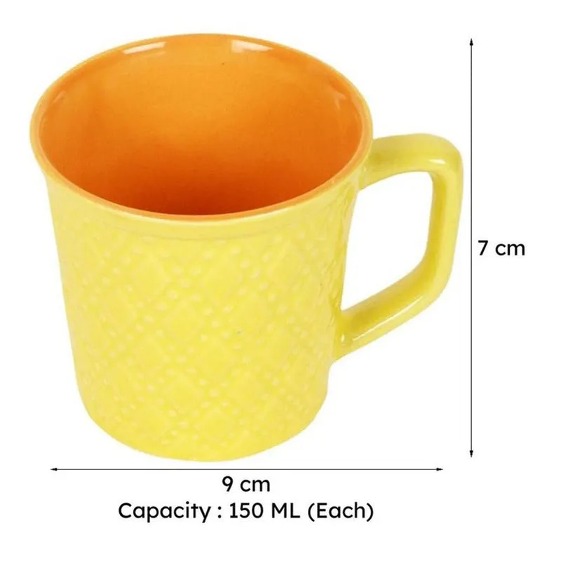 Rabeeha Ceramic Tea Cup (150 mL Each) - Set of Six media 9