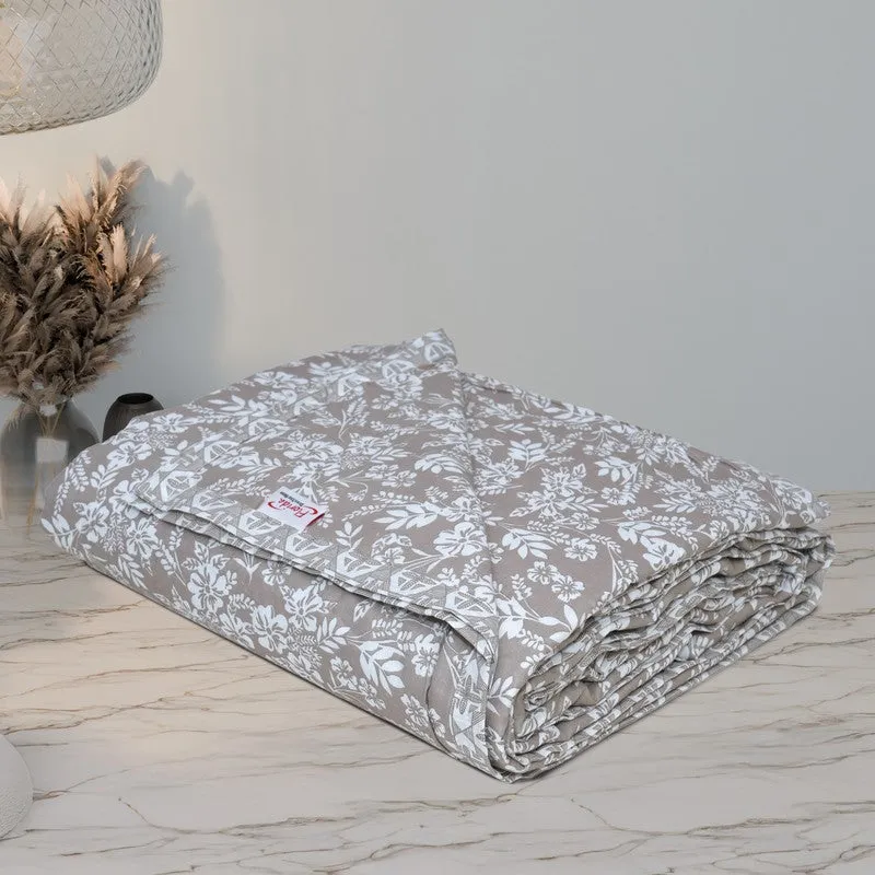 Floral Sprinkle Printed Cotton Dohar (Brown) - 120 GSM media 10