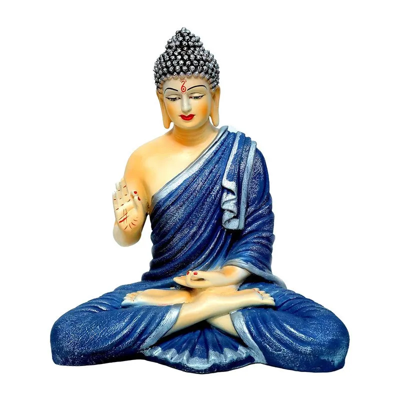 Moksha Aura Buddha Marble Idol - Blue - 3