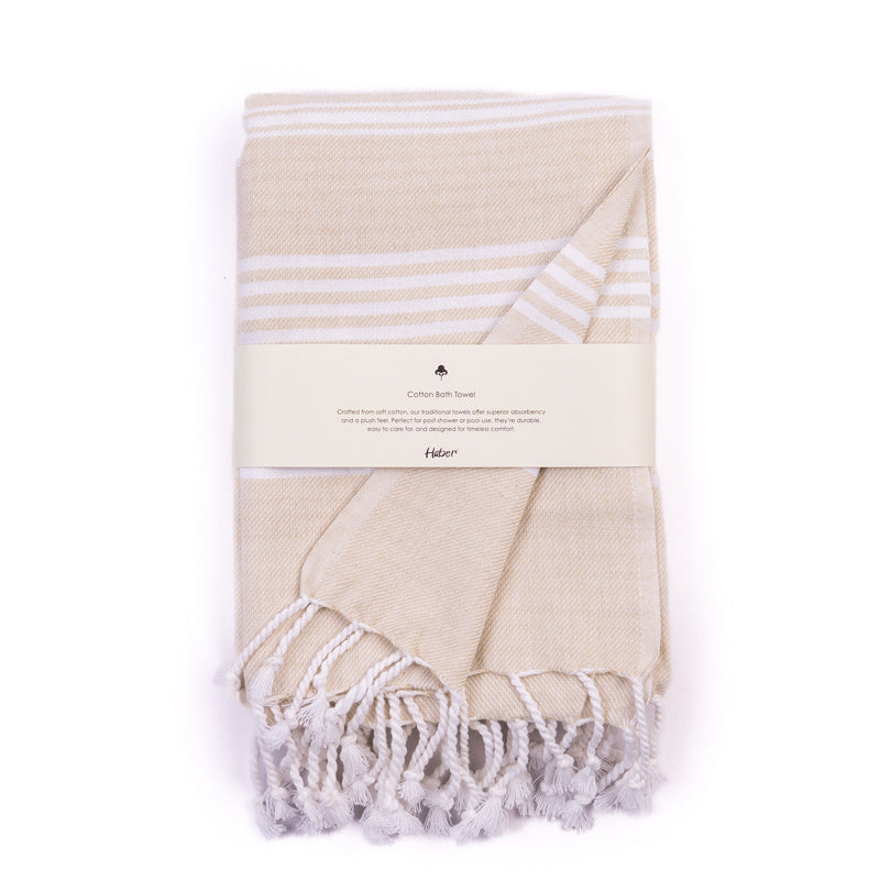 Cotlyn Cotton Bath Towel - Beige media 4