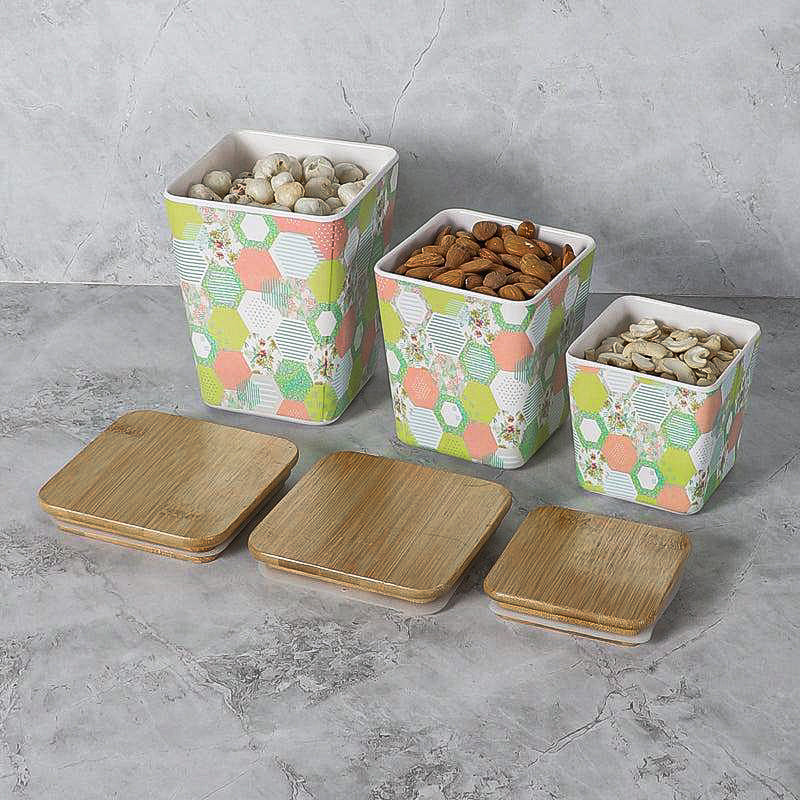 Abso Stack Condiment Container with Lid (450 mL/750 mL/1140 mL)- Set Of Three