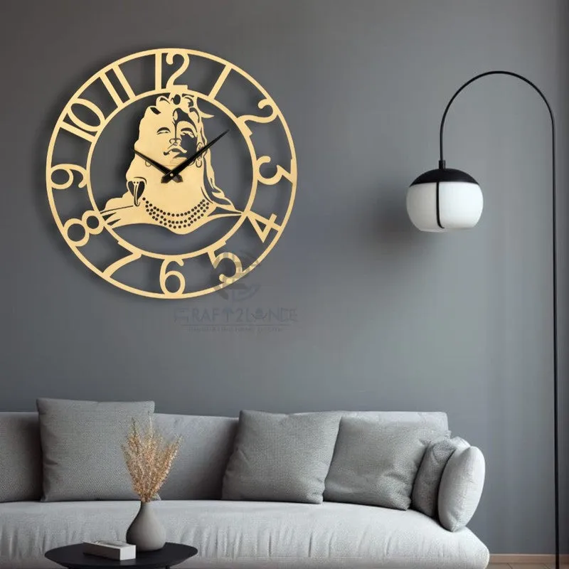 Flashy Silent Wall Clock - Gold media 5