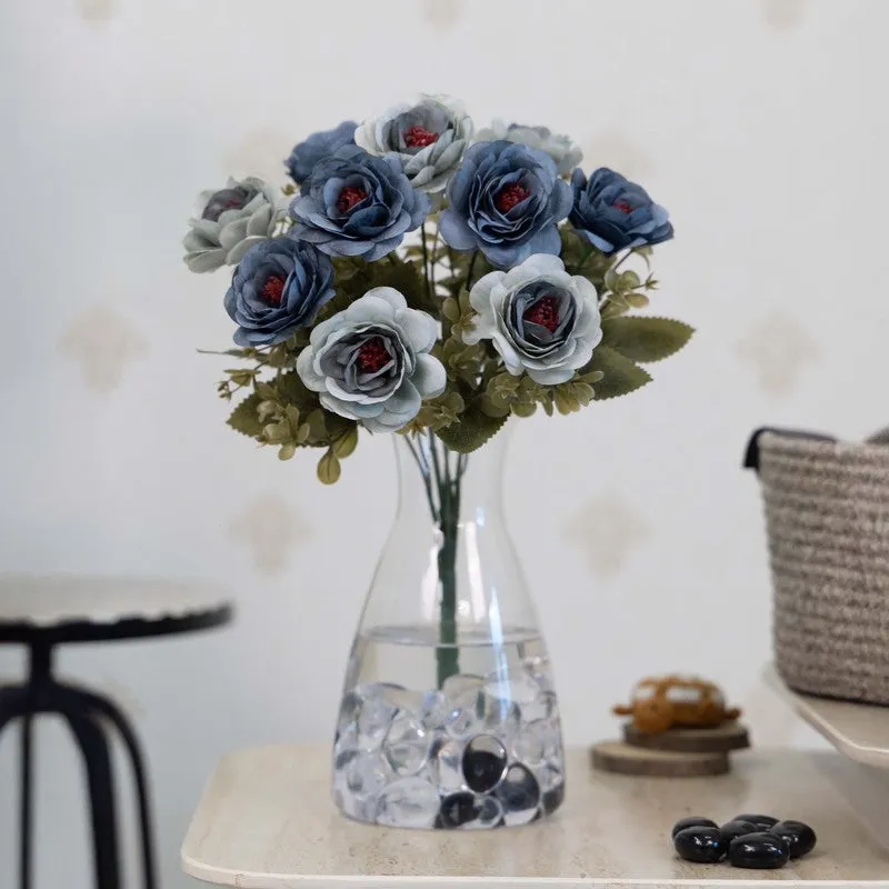 Realistic Artificial Rose Bunch - Blue media 1