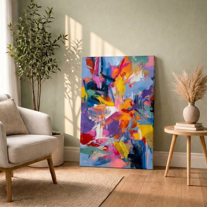 Modern Color Matrix Canvas Wall Art