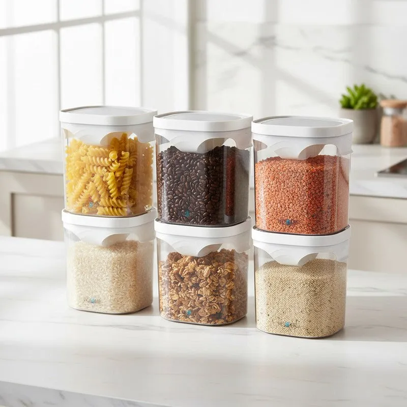 Rioware Fresh Lume Borosilicate Glass Jar (450 mL Each) - Set Of Six media 1