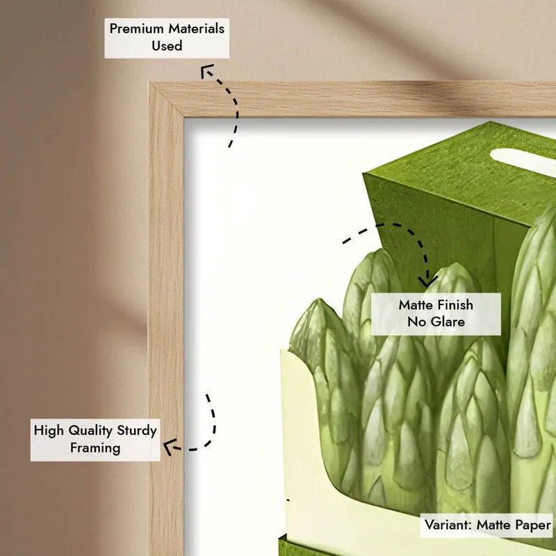 Eat Your Greens Archival Canvas Wall Art - Brown media 8