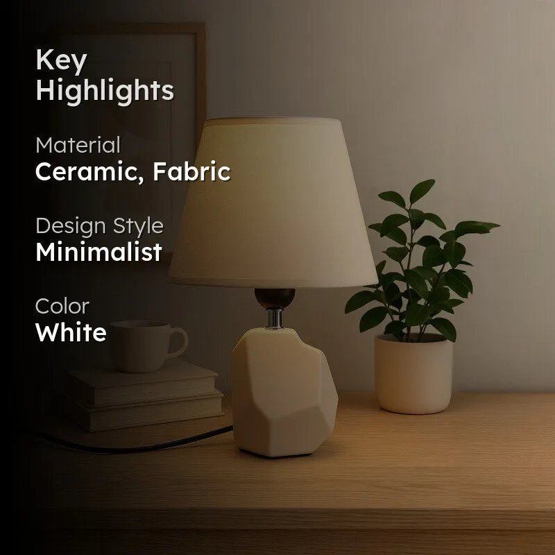 Aurivelle Ceramic Table Lamp - White media 2