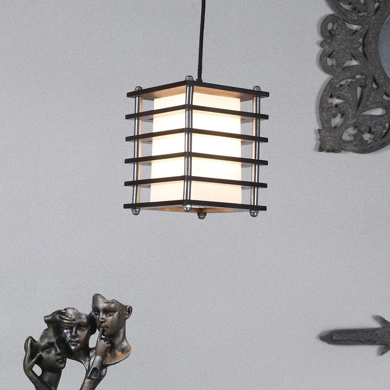 Grylla Wooden Ceiling Lamp - Square media 2