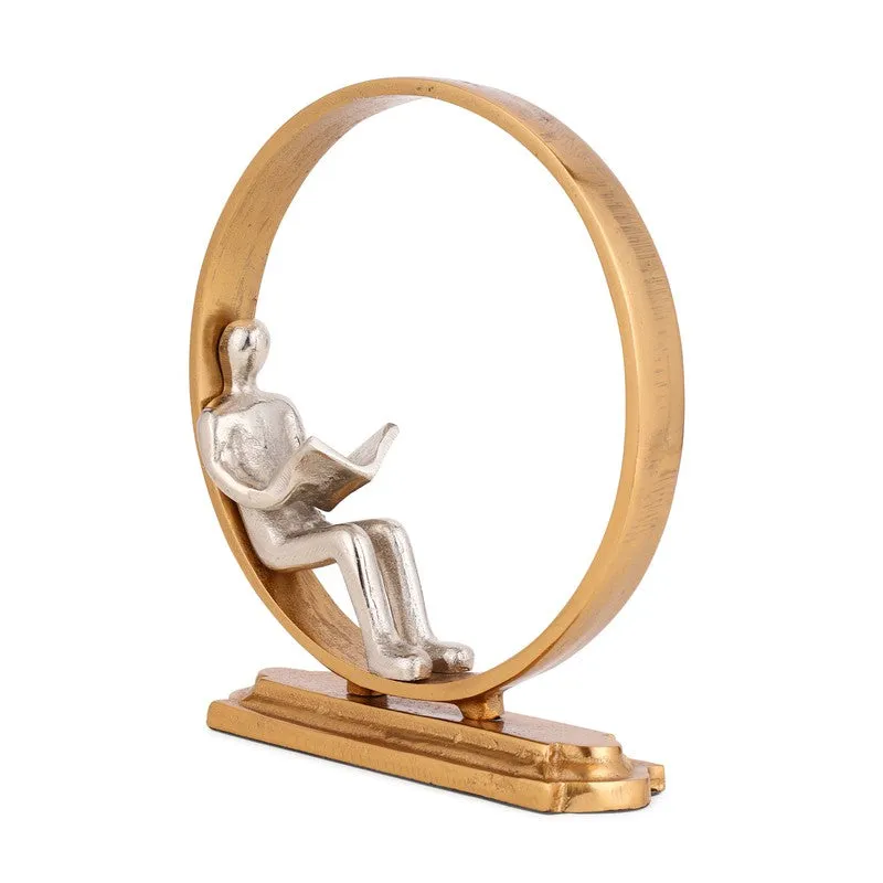 Endless Reader Aluminium Showpiece - Gold & Silver media 4