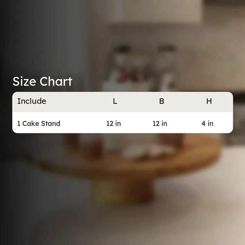 Oaklift Round Wooden Cake Stand media 7