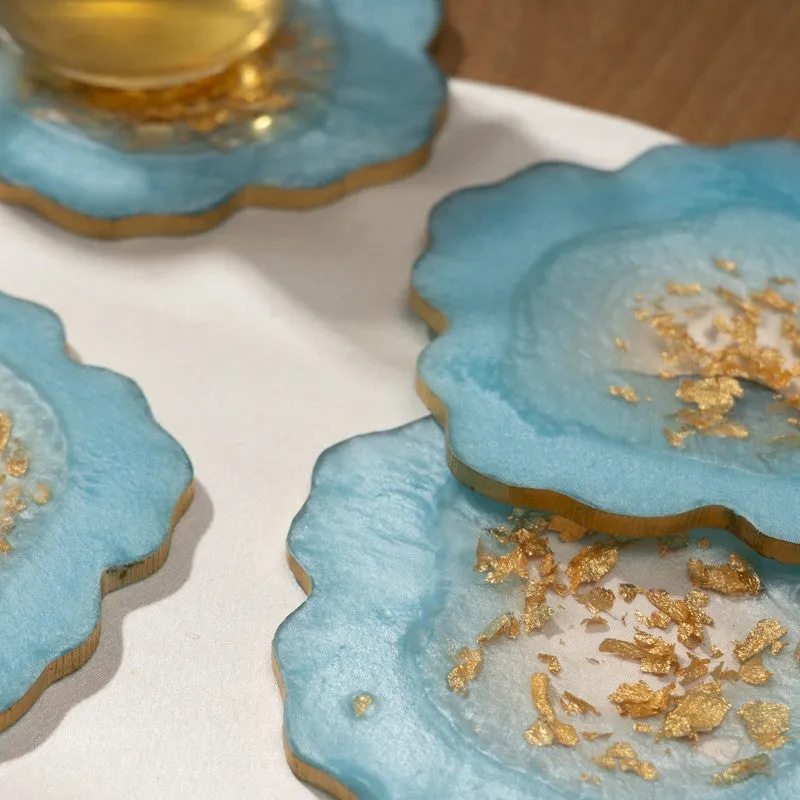 Celeste Crystal Coaster (Light Blue) - Set Of Four media 3