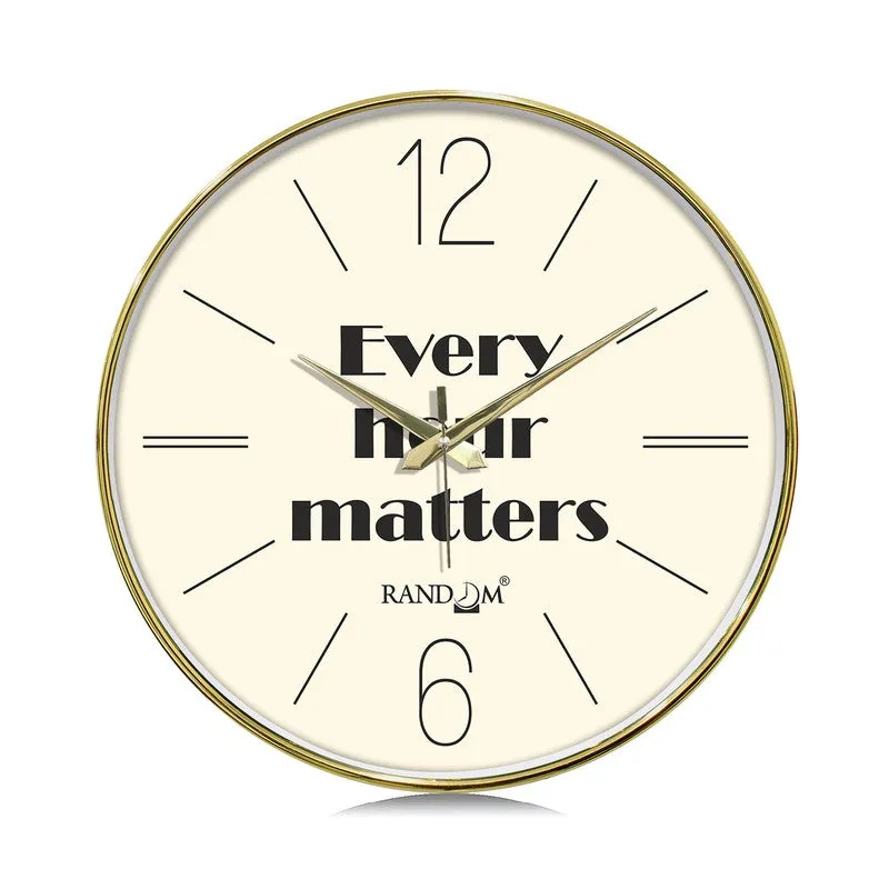 Every Hour Matters Round Analog Wall Clock - Off White media 3