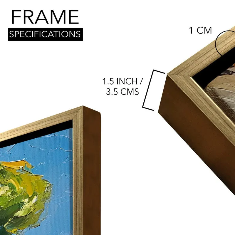 Gilded Horizon Canvas Wall Painting With Frame media 8
