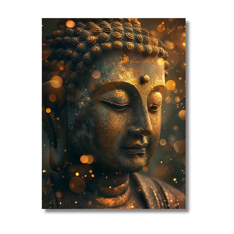 Buddha's Aura Canvas Wall Painting media 3