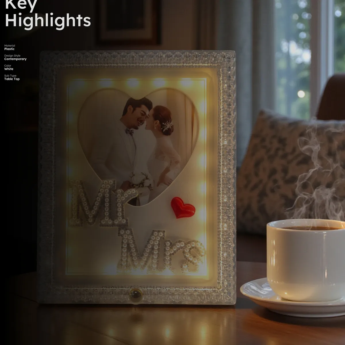 LinearLux Glowing Plastic Photo Frame media 2