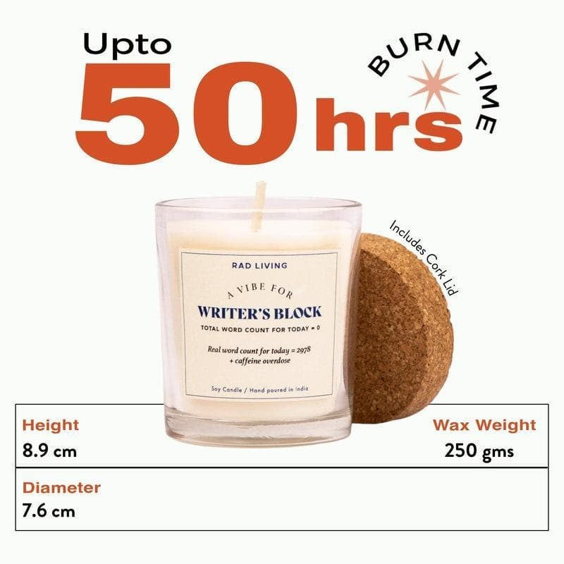 Writer's Block - Lavender Tobacco Scented Candle media 12