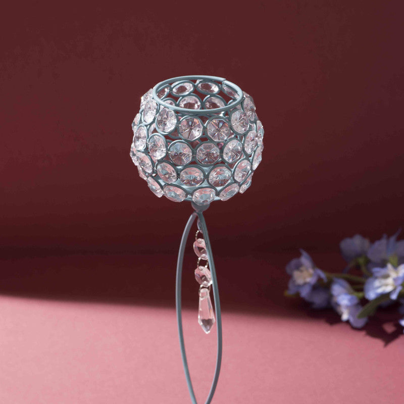 Radiance Crystal Tea Light Holder - Blue media 3